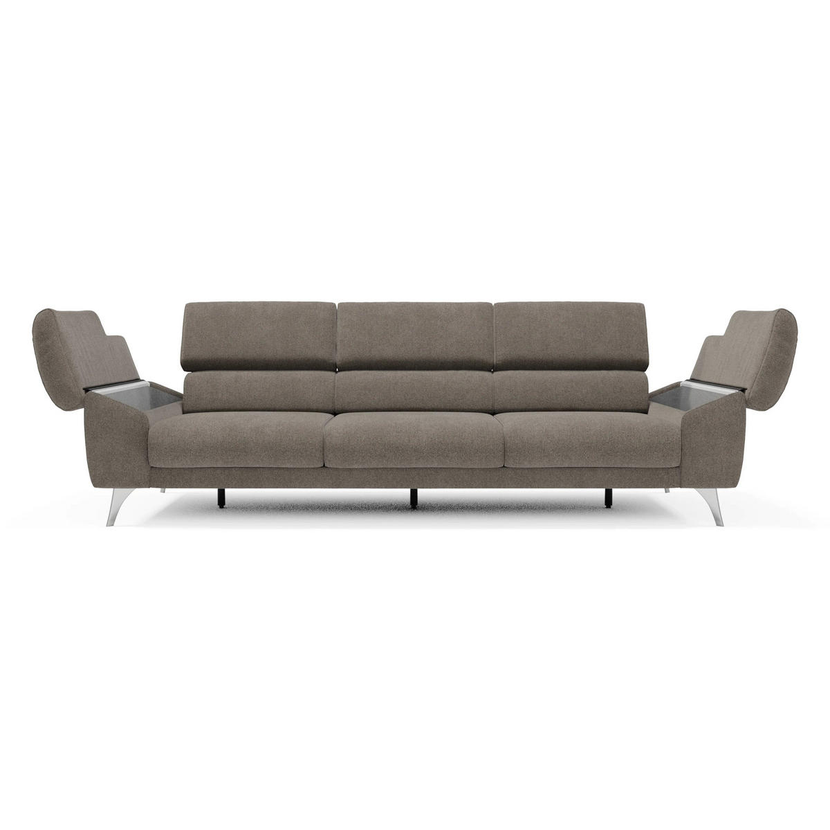LINEARSOFA Donatello - Taupe, Metall (265/76/102cm) - Divani.store