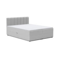 BOXBETT VANESSA 140/200 in Boucle Hellgrau H4 - Hellgrau, Holz/Holzwerkstoff (140/200cm) - Deine Möbel 24