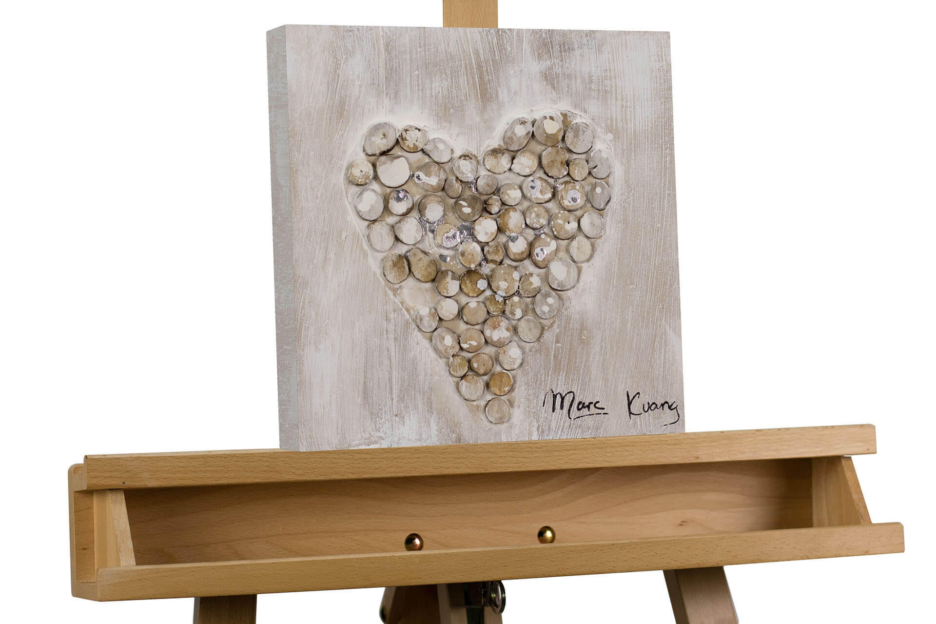ÖLGEMÄLDE 30/30 cm - Braun, Holz/Textil (30/30cm) - KUNSTLOFT