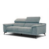 SOFA FIERO 3-Sitzer, mintgrün - Schwarz/Mintgrün, Holzwerkstoff/Textil (212/82/103cm) - Courtois Laville