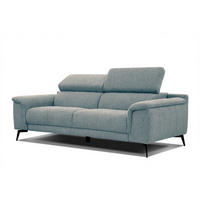 SOFA FIERO 3-Sitzer, mintgrün - Schwarz/Mintgrün, Holzwerkstoff/Textil (212/82/103cm) - Courtois Laville