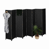 PARAVENT - Schwarz, Holz/Papier (320/170/2cm) - Relaxdays