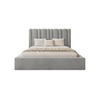 POLSTERBETT Vibo 120x200 cm, Silber - Hellgrau, Textil (120/200cm) - Fedve
