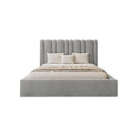POLSTERBETT Vibo 140x200 cm, Silber - Hellgrau, Textil (140/200cm) - Fedve