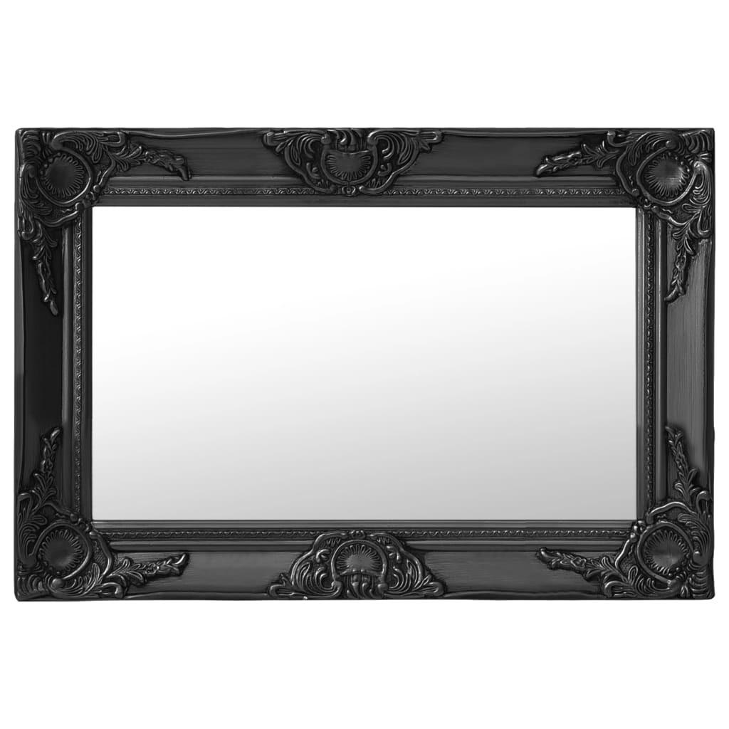 WANDSPIEGEL im Barock-Stil 60x40 cm Schwarz - Schwarz, Holz (40/2/60cm) - furnicato
