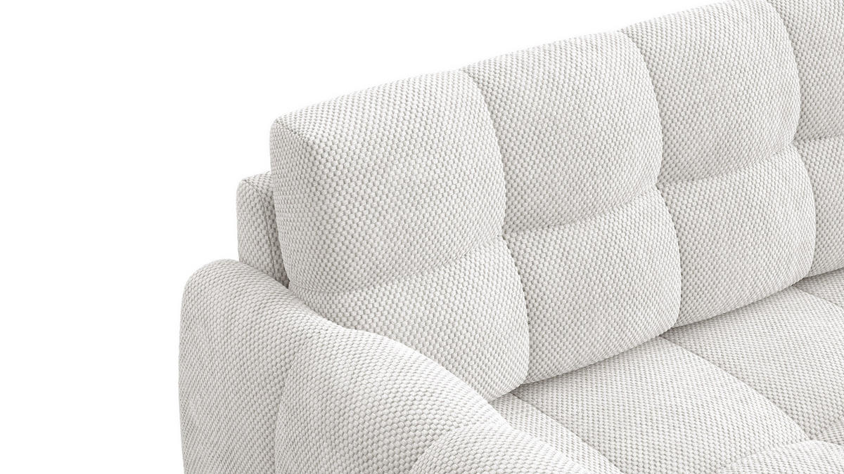 SOFA MELLOW 2,5-Sitzer, creme - Creme/Schwarz, Holz/Textil (183/87/98cm) - Courtois Laville