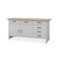 WERKBANK HENRY 1700 x 850 x 600 mm - Grau, Metall (170/85/60cm) - Jan Nowak