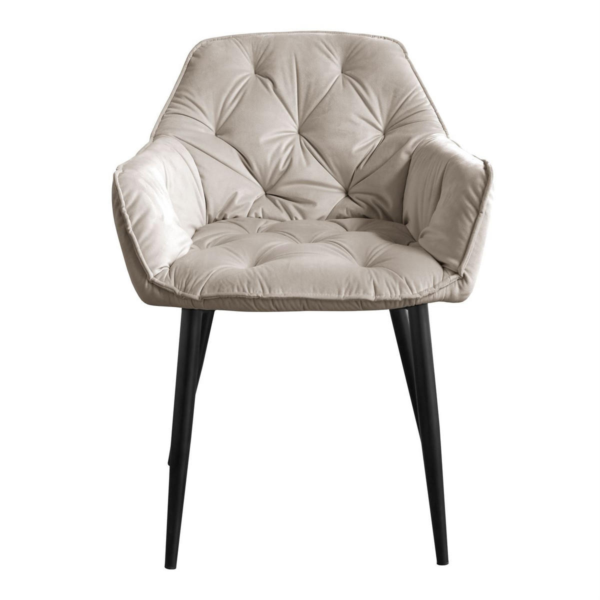 ARMLEHNENSTUHL TOKIO - Beige/Schwarz, Textil (60/96/46cm) - Lookway