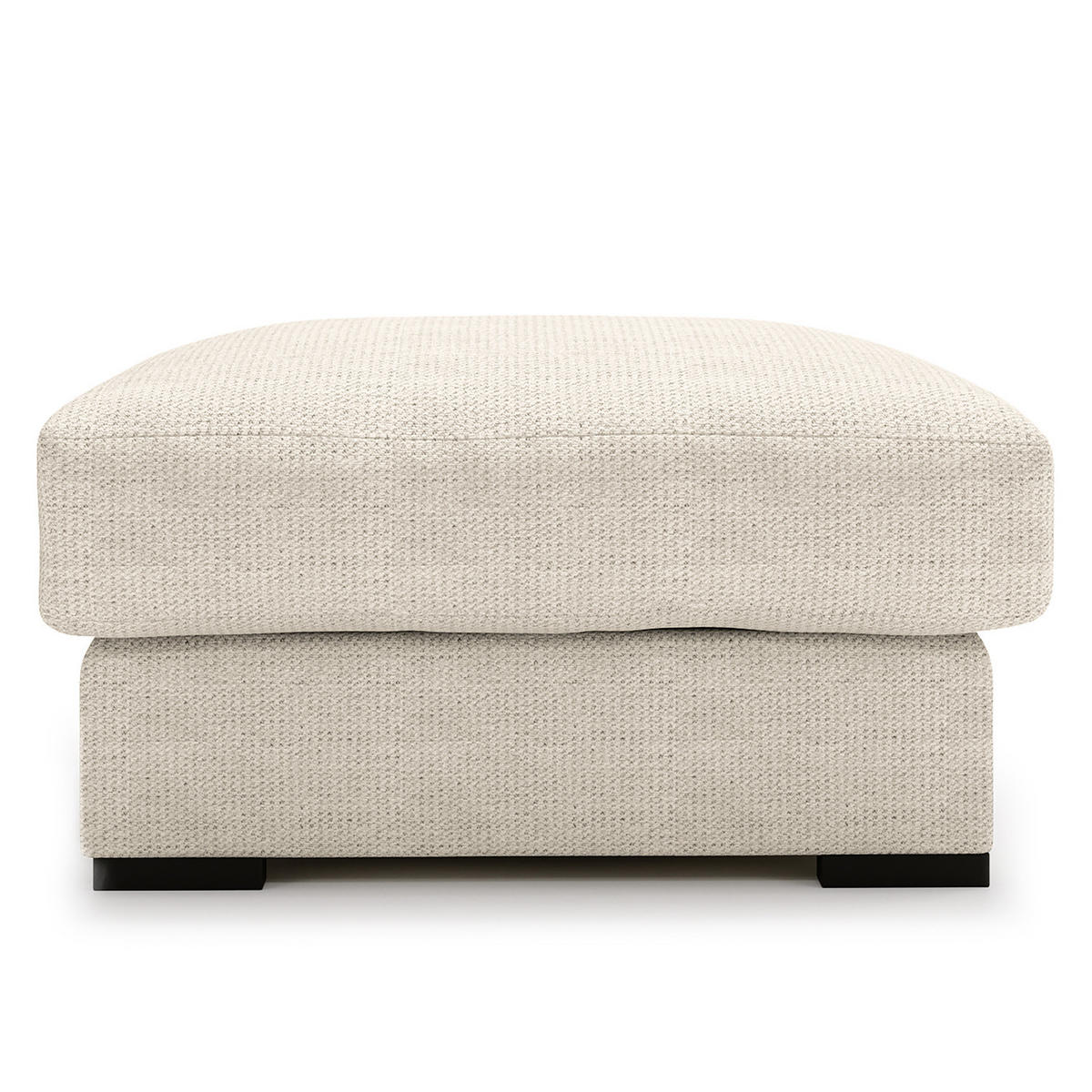 POLSTERHOCKER - Schwarz/Grau, Kunststoff/Textil (92/42/92cm) - home24