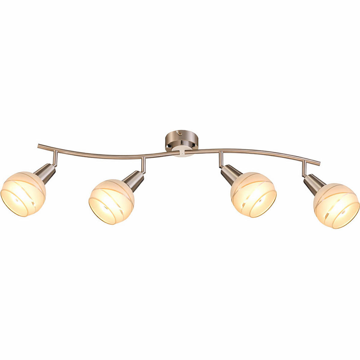 LED DECKENLEUCHTE Metall Silber ELLIOTT - Silberfarben, Glas (70/31.5/21.1cm) - Globo Lighting