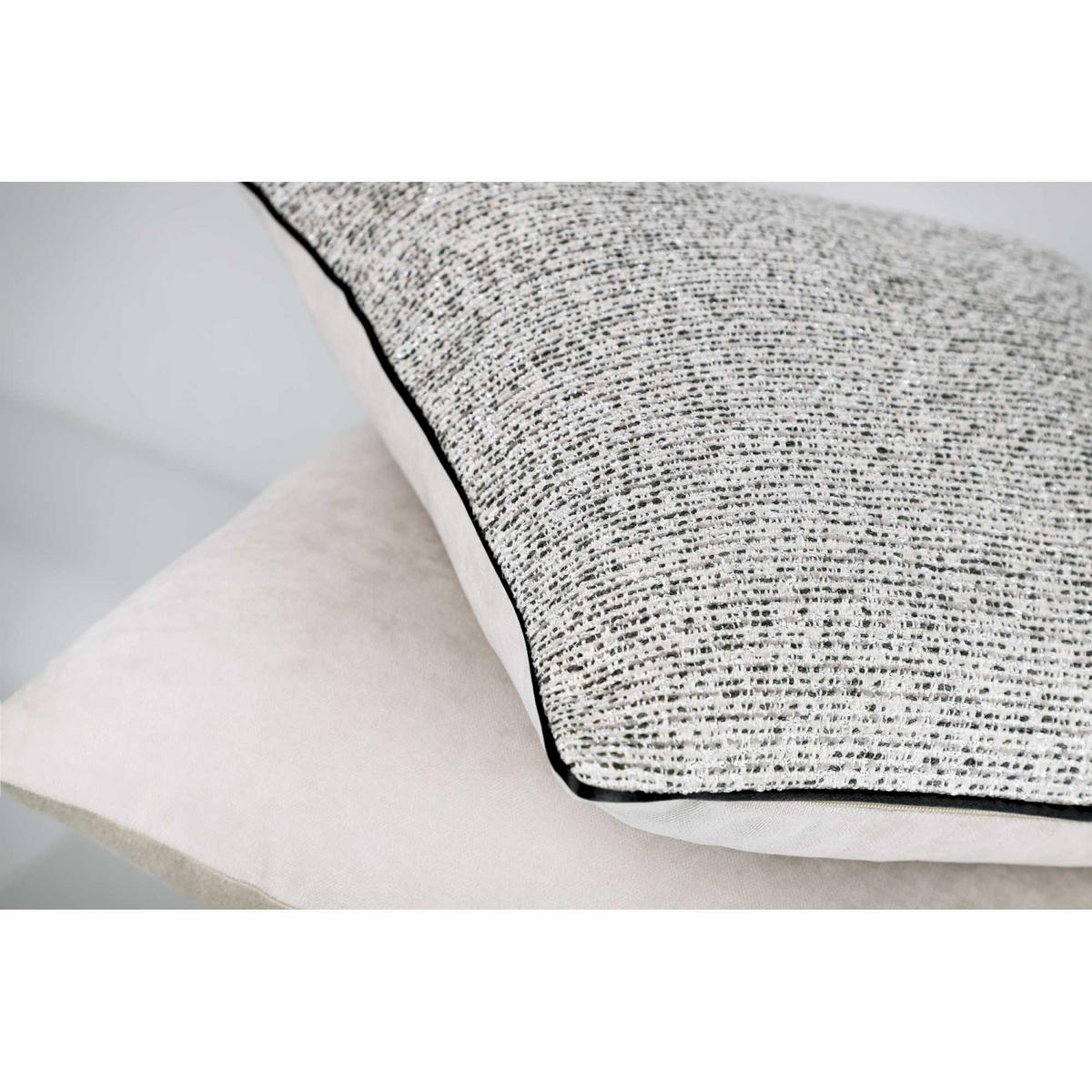 ZIERKISSENHÜLLE TREASURE - Grau, Textil (38/38cm) - Schöner Wohnen