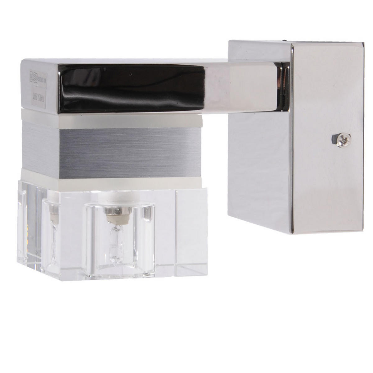 LED WANDLEUCHTE TANILA Metall Chrom - Silberfarben, Glas (16/17/10cm) - Brilliant