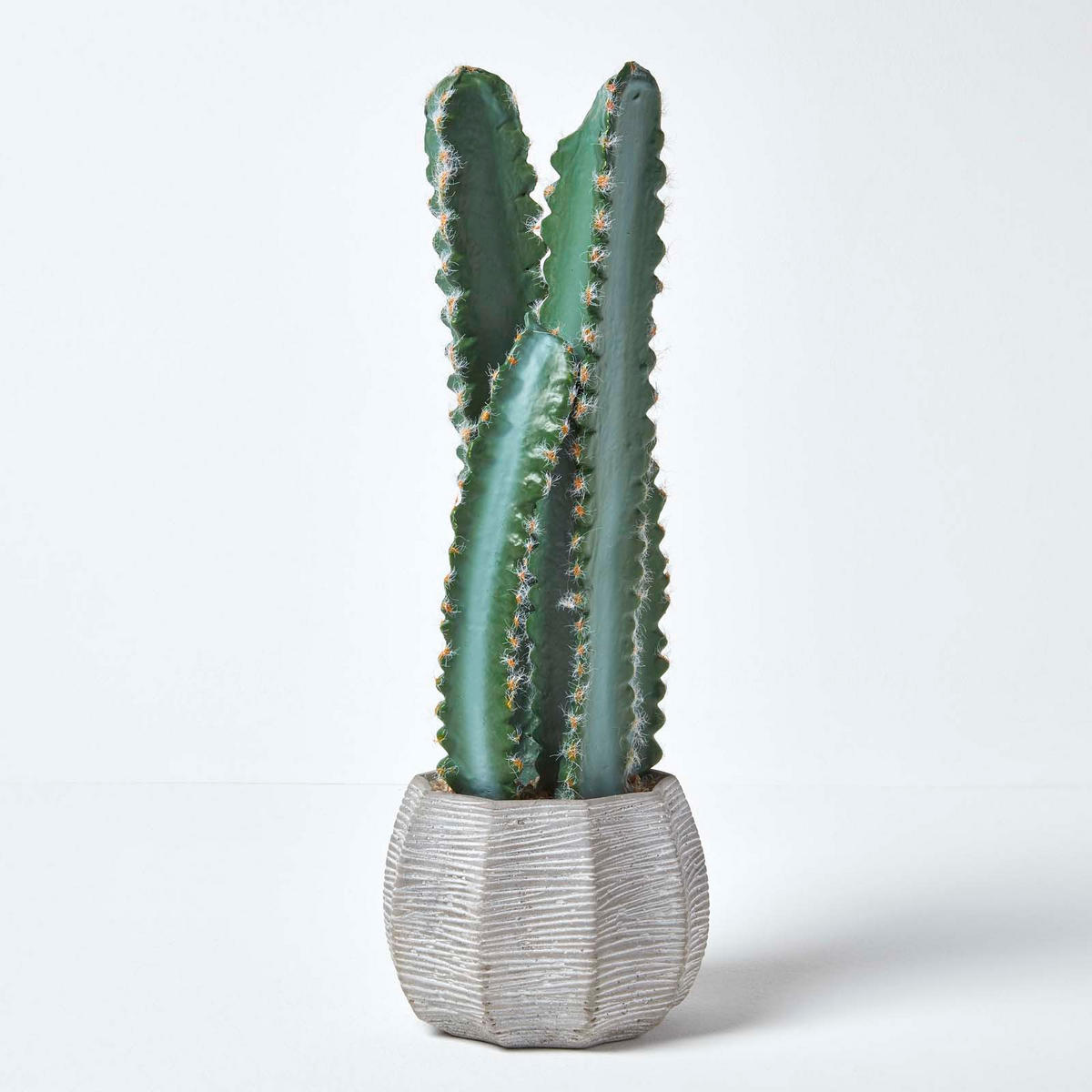 KUNSTPFLANZE Kaktus im Deko-Topf, 50 cm - Grün, Kunststoff (50cm) - Homescapes