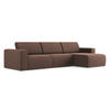 ECKSOFA Links Strukturstoff Stoff Pink - Pink/Hellrosa, Kunststoff/Textil (314/167cm) - Makamii