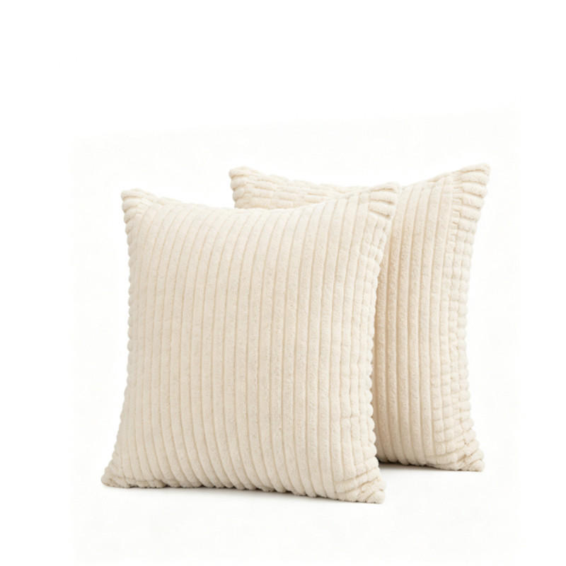 KISSENBEZUG – ohne Füllung – weiß – 45 x 45 cm – 2 Stück - Weiß, Textil (45/45cm)