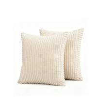 KISSENBEZUG – ohne Füllung – weiß – 45 x 45 cm – 2 Stück - Weiß, Textil (45/45cm)