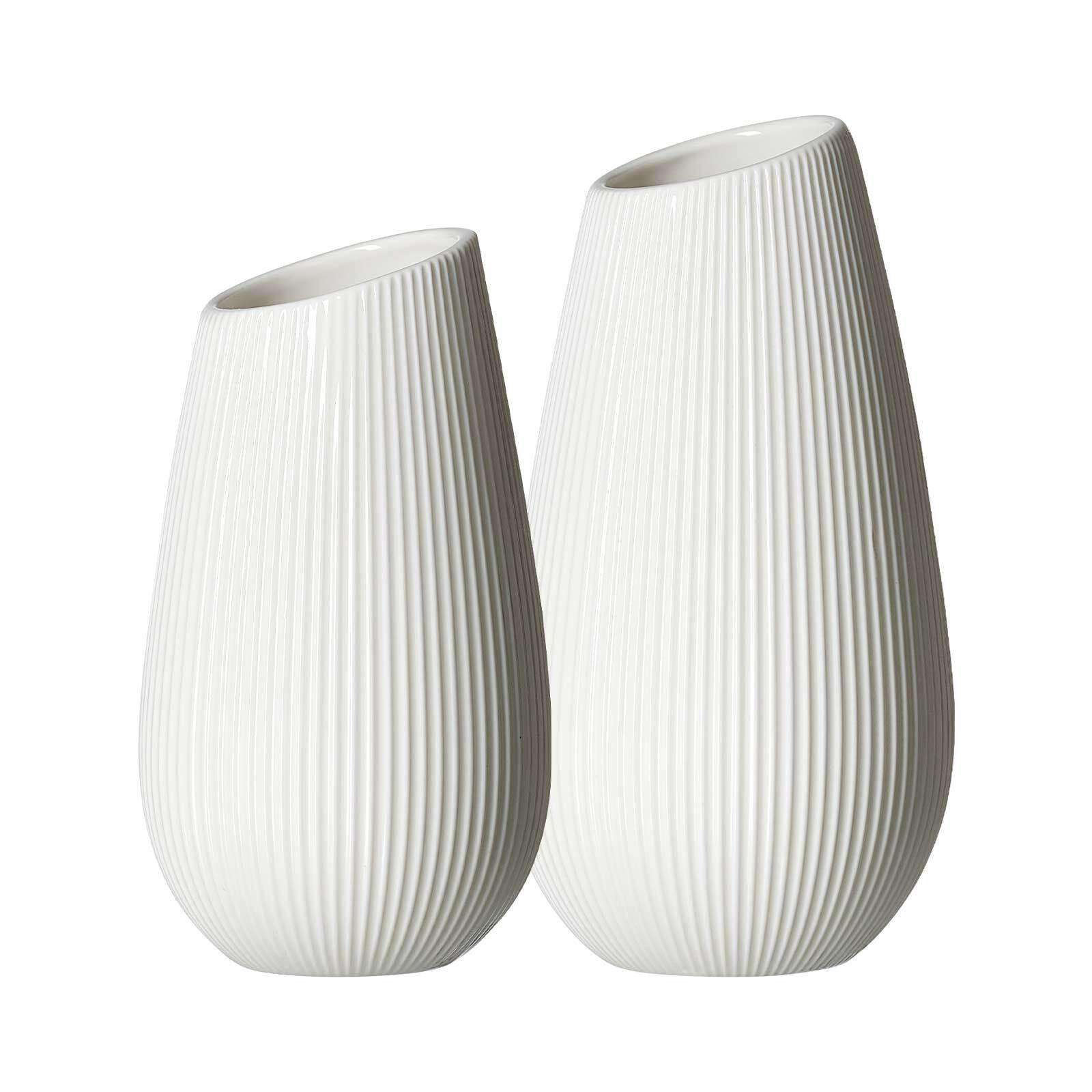 VASEN-SET Alma weiß 2er Set - Weiß, Keramik (1cm) - Ritzenhoff Breker