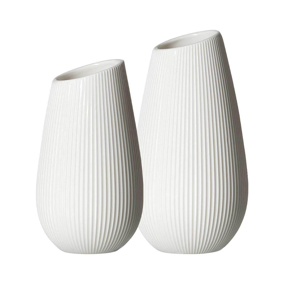 VASEN-SET Alma weiß 2er Set - Weiß, Keramik (1cm) - Ritzenhoff Breker