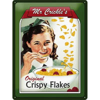 BLECHSCHILD 30/40 cm Mr. Crickles Crispy Flakes - Multicolor, Metall (30/40/0.2cm) - Nostalgic-Art