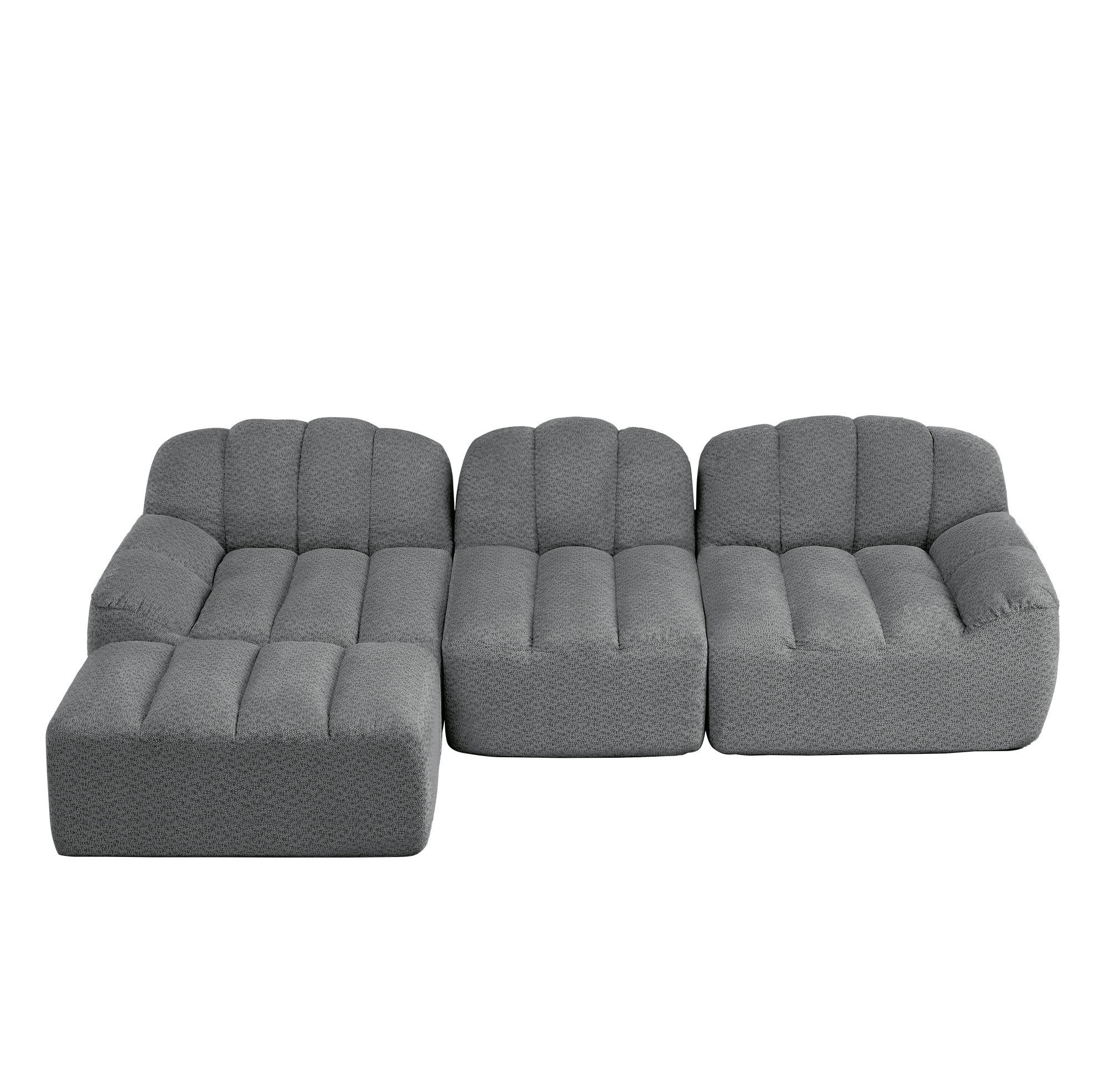 Okwish Ecksofa Grau 288x165 cm