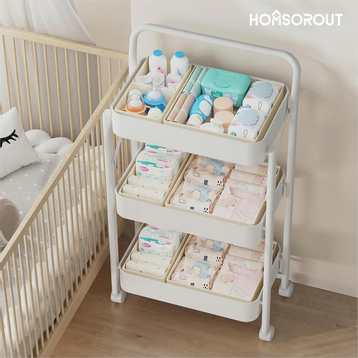 SCHUBLADEN Organizer 15-teiliges faltbares Set in Creme - Creme, Textil (15/9/30cm)