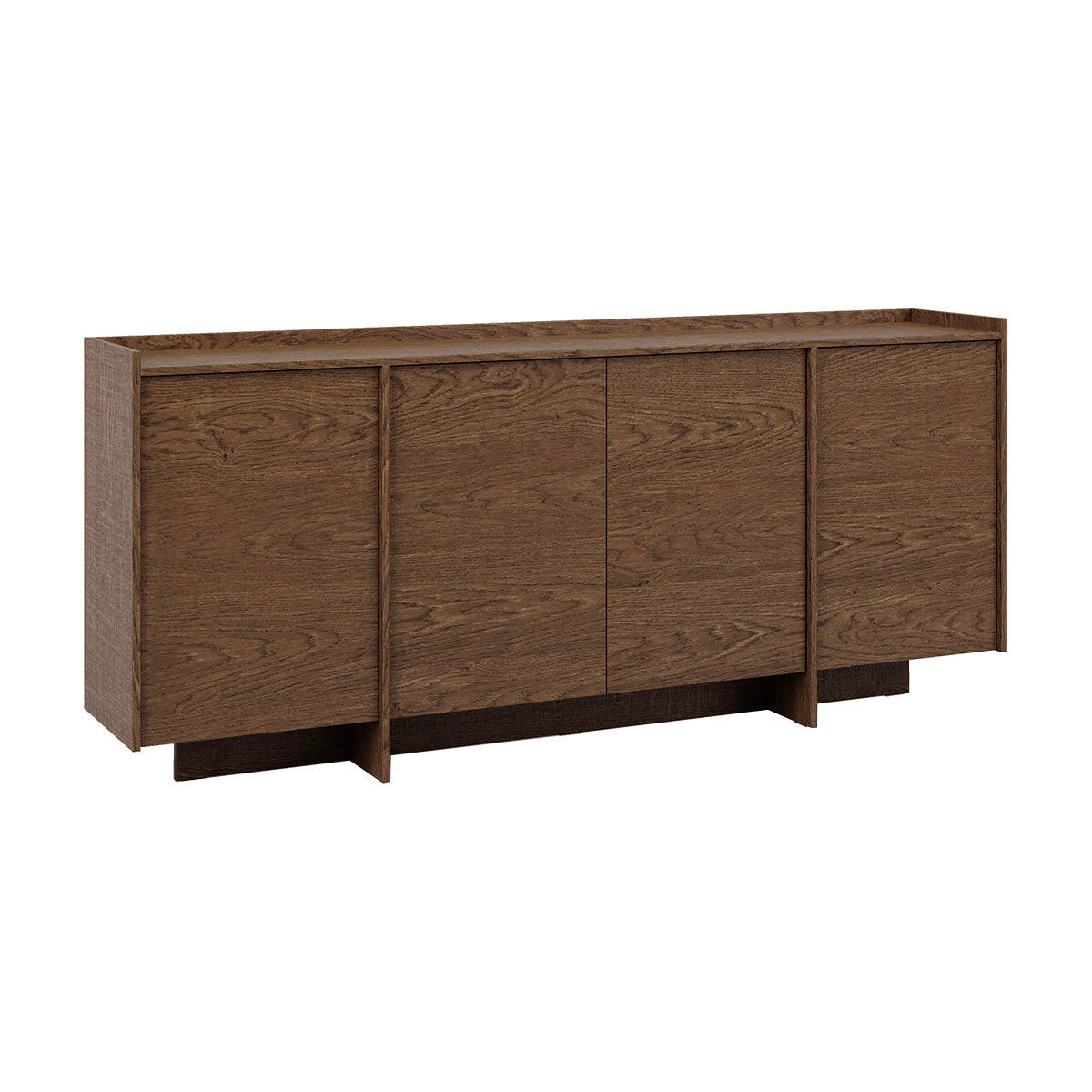 SIDEBOARD Japandi Dunkles Holz - Braun, Holzwerkstoff (200/89.6/38cm) - Petits-meubles
