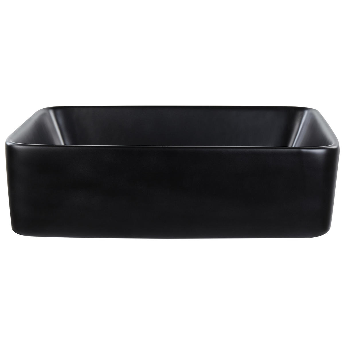UMYVADLO NA DESKU Černé 49/38 cm Keramika Travesia - černá, keramika (49/14/38cm) - Beliani