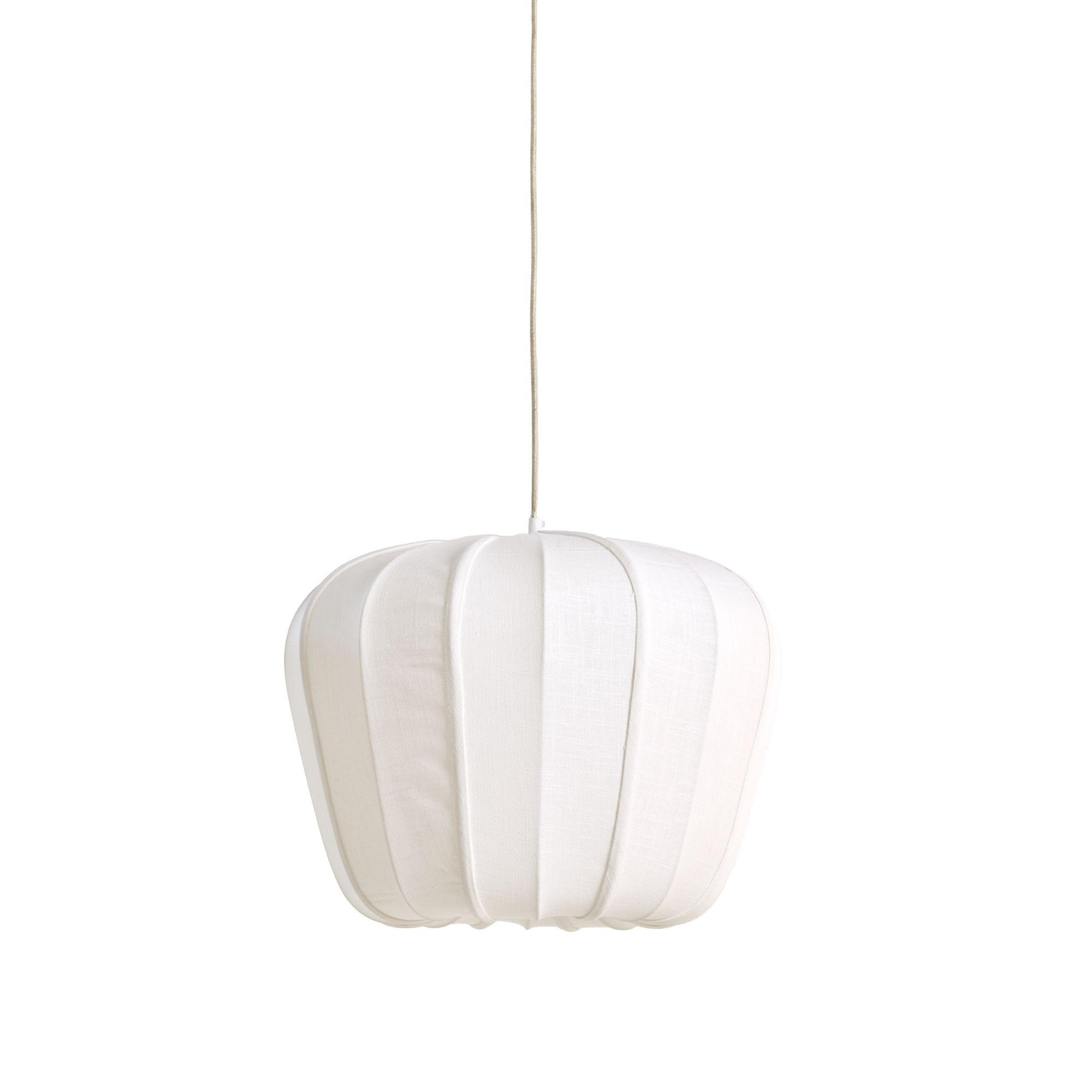 HÄNGELAMPE ZUBEDO Weiß 49.5/49.5/38 cm - Weiß, Textil (49.5/49.5/38cm) - Light & Living