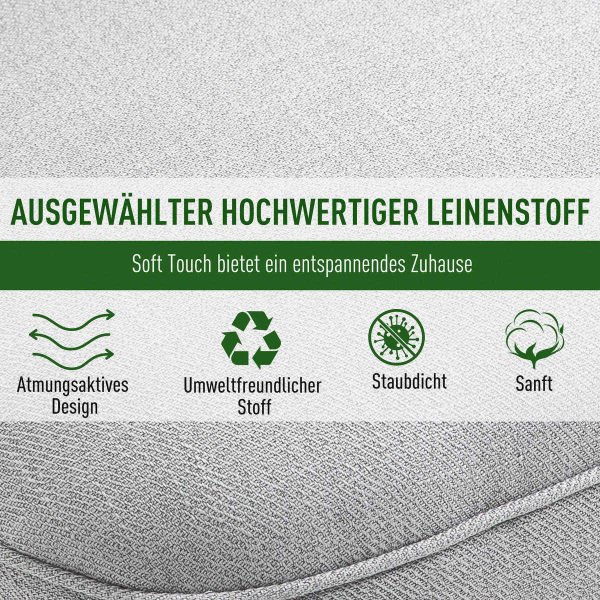 RELAXSESSEL, Sessel, Erhöhte Füße, Grau - Grau, Textil (69/77/52.5cm) - HOMCOM
