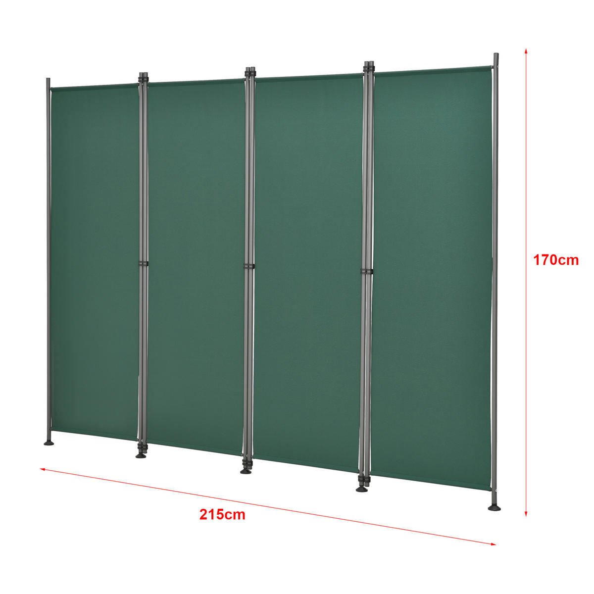 SICHTSCHUTZ Modica - Dunkelgrün, Textil/Metall (215/170cm) - pro.tec