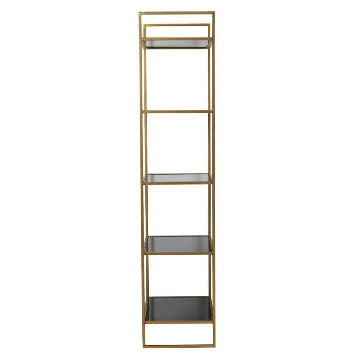 STANDREGAL MARIKI 55x40x180 cm, Glas-Metall, Gold - Goldfarben, Glas (40/180/55cm) - Light & Living