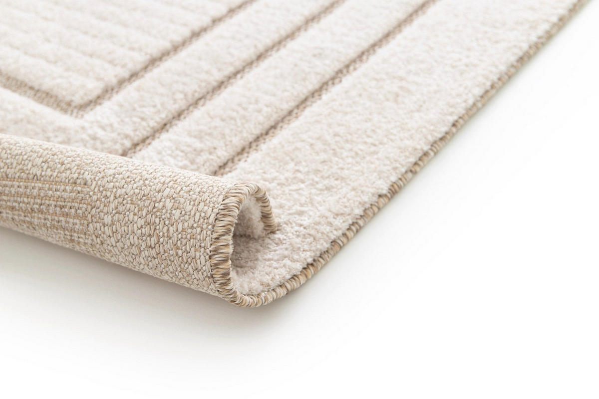 TEPPICH Design Relief-Effekt beige - Beige, Textil (120/170cm) - AFK Living