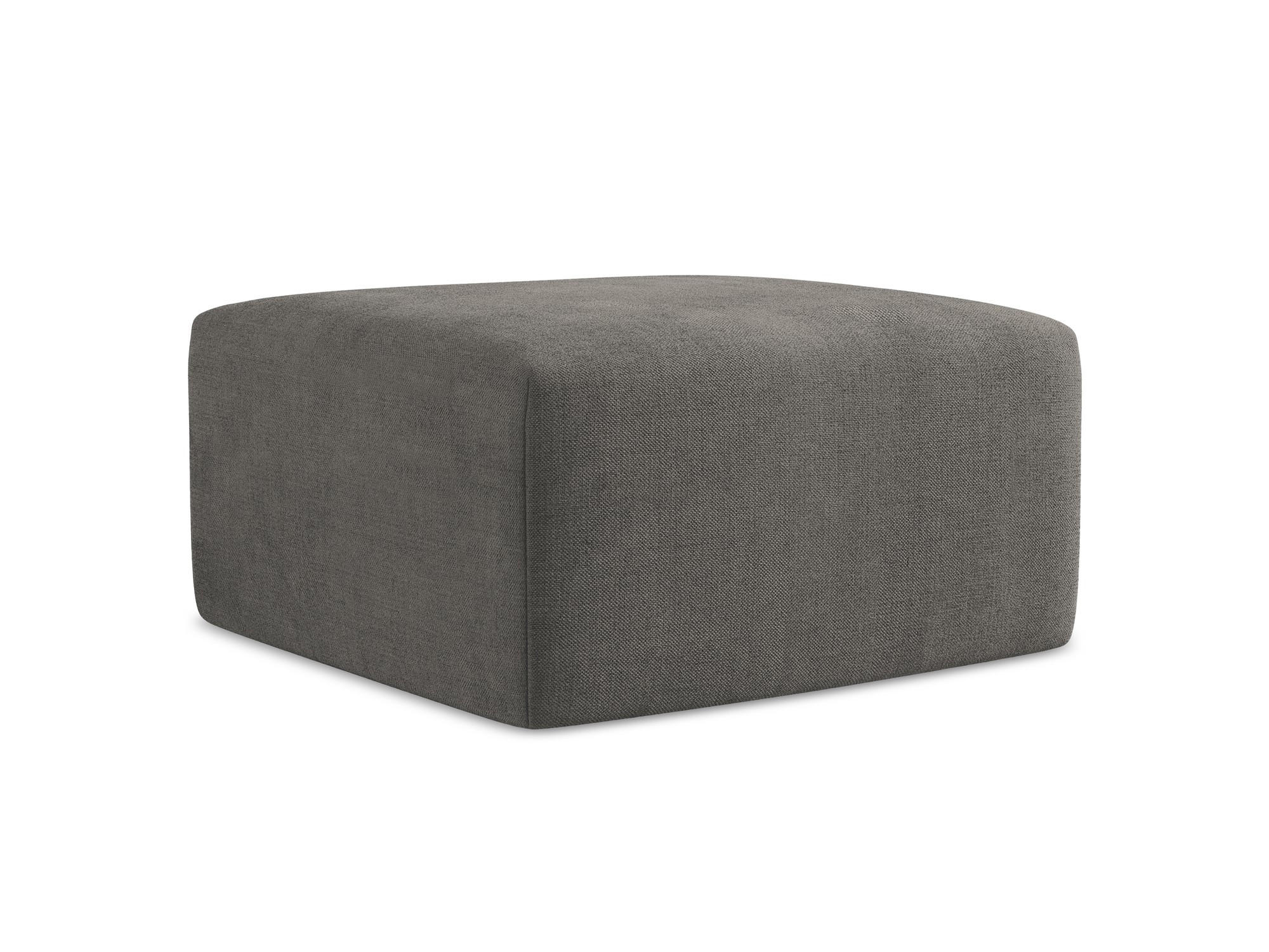 POUF Strukturstoff Grau - Dunkelgrau/Schwarz, Holzwerkstoff/Kunststoff (75/37/75cm) - Makamii