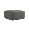 POUF Strukturstoff Grau - Dunkelgrau/Schwarz, Holzwerkstoff/Kunststoff (75/37/75cm) - Makamii