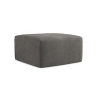 POUF Strukturstoff Grau - Dunkelgrau/Schwarz, Holzwerkstoff/Kunststoff (75/37/75cm) - Makamii