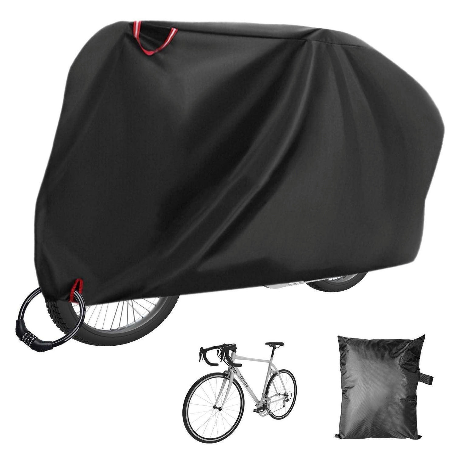 FAHRRADABDECKUNG Wasserdicht für 1-2 Fahrräder 200 x 110 x 70 cm - Schwarz, Textil (110/70/200cm)