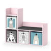 KINDERREGAL Luigi Rosa 107.2 x 88.6 cm mit 2 Faltboxen (grau) - Pink, Holzwerkstoff (107.2/88.6/30.9cm) - Vicco