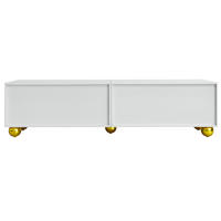 TV-LOWBOARD 170/38/44 cm mit 4 Türen, Push-to-Open und Soft-Close - Weiß, Holzwerkstoff (170/44/38cm) - BEAOK
