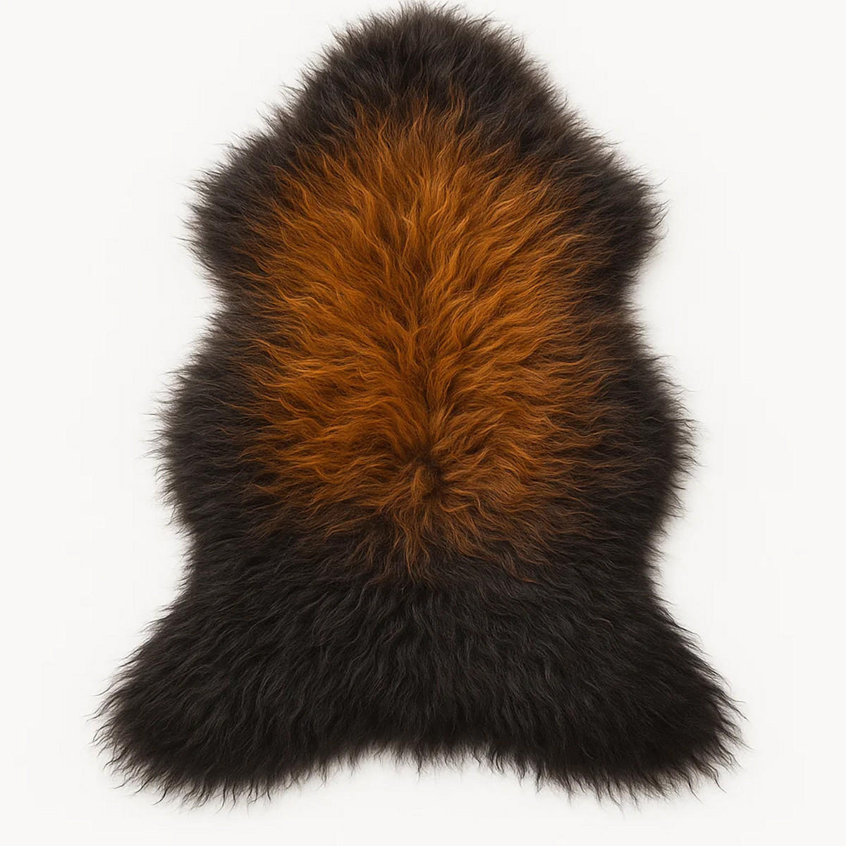 SCHAFFELL Island, schwarz-gold, naturbelassen, ökologisch gegerbt, ca. 120 cm - Goldfarben/Schwarz, Fell (60/120cm) - Provellus