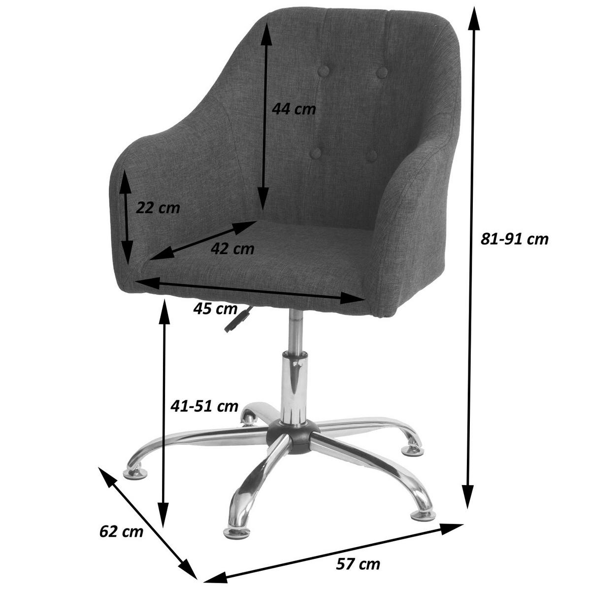 ESSZIMMERSTUHL Grau - Grau, Textil (57/91/62cm) - MCW