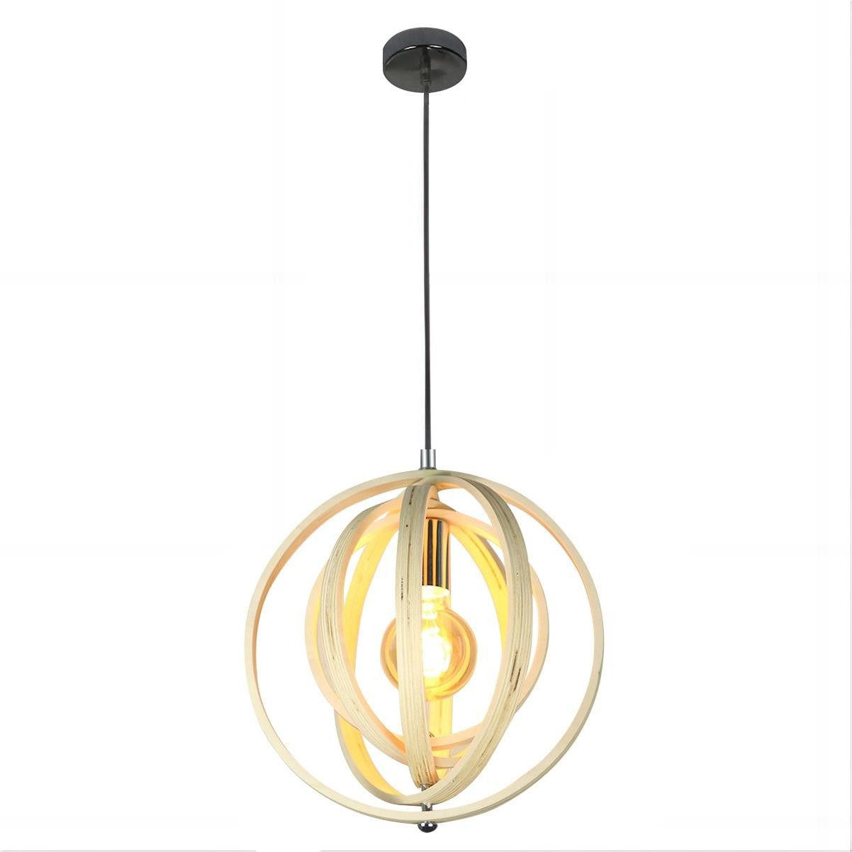 HÄNGELEUCHTE Detlef 40/40/150 cm - Weiß, Holz (40/40/150cm) - Nettlife