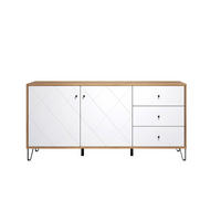 SIDEBOARD weiß - Eiche Wotan, Holzwerkstoff (183/76/40cm) - ebuy24