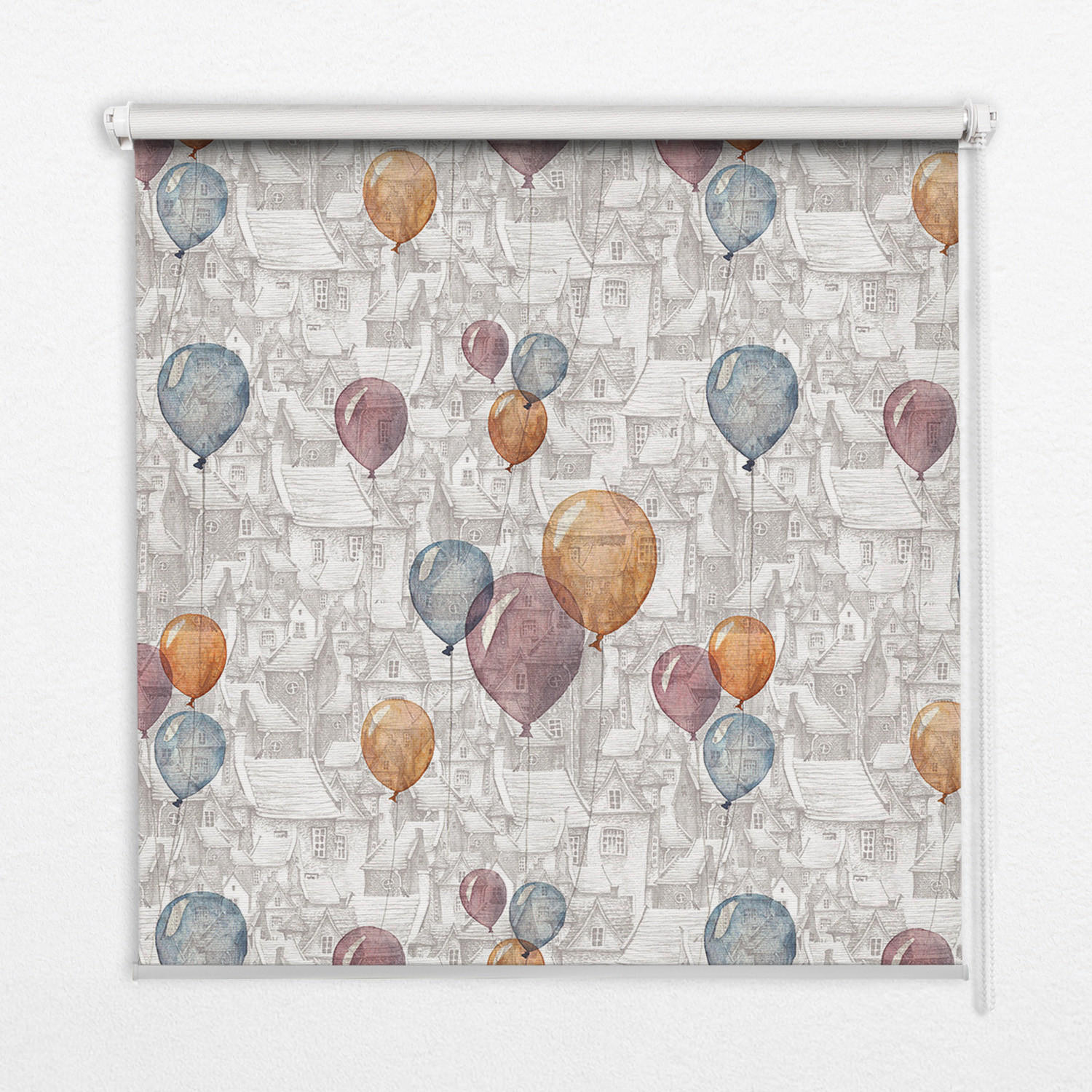 INNENROLLO - Fensterrollo - Rollo - 100x100 cm - Ballons - Orange, Kunststoff (100/100/0.5cm) - TULUP