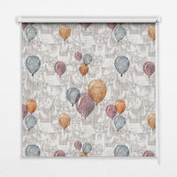 VNÚTORNÁ roleta - okenná roleta - roleta - 130x140 cm - Balóny - oranžová, plast (130/140/0.5cm) - TULUP