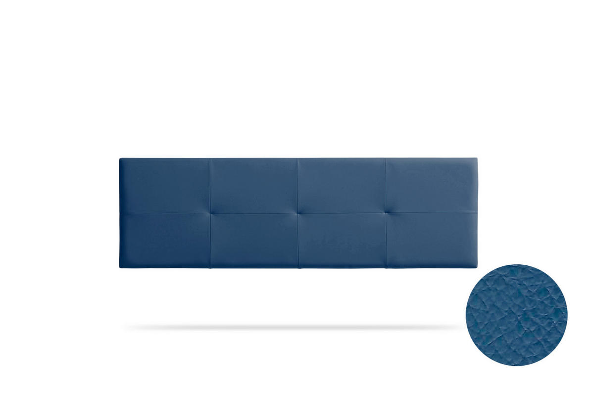 KOPFTEIL gepolstert ALTEA Kunstleder 130x50x5 cm - Dunkelblau - Moonia - Dunkelblau, Holz (130/5/50cm)