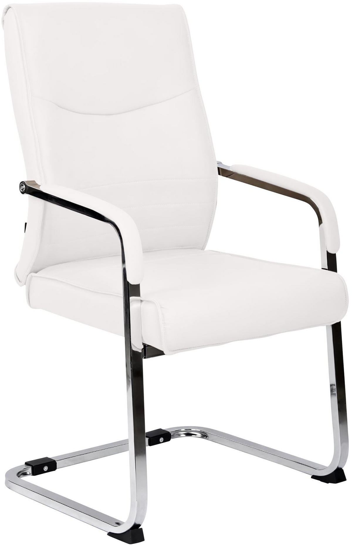 SCHWINGSTUHL Lederlook Weiß - Weiß, Textil/Metall (55/88/60cm) - CLP