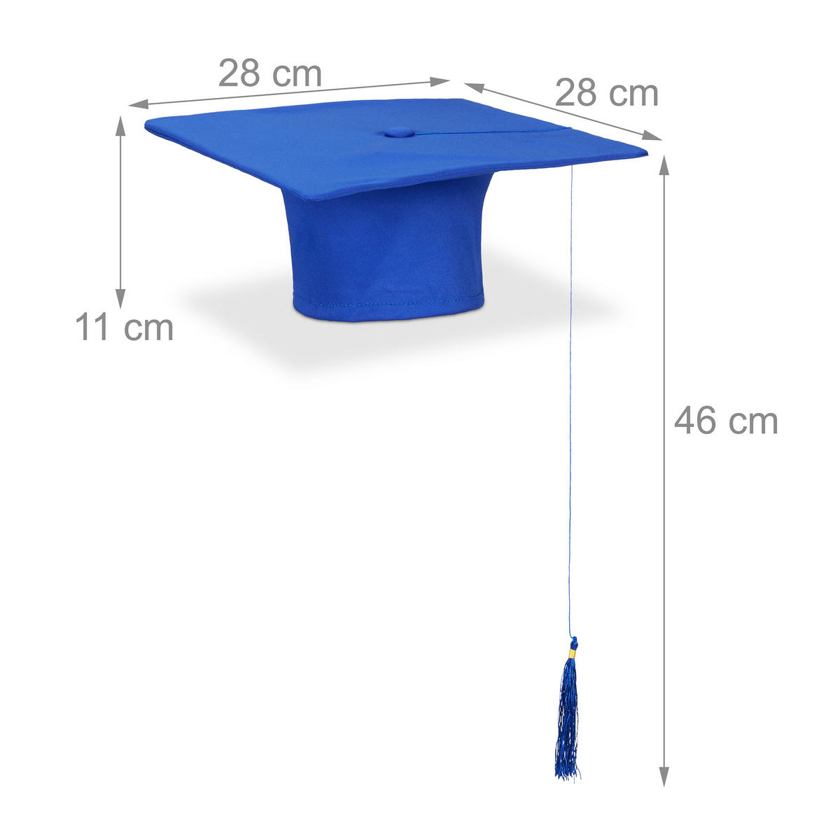 2XDOKTORHUT - Blau, Textil (28/11/28cm) - Relaxdays