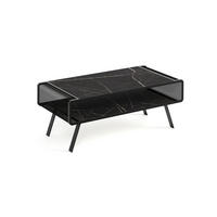 COUCHTISCH TORPE - Graphitfarben/Schwarz, Holzwerkstoff (60/121/45cm) - Meblini