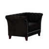 CHESTERFIELD-SESSEL Fusion Schwarz Samt - Schwarz/Braun, Holz/Textil (116/75/82cm) - S-Style Möbel