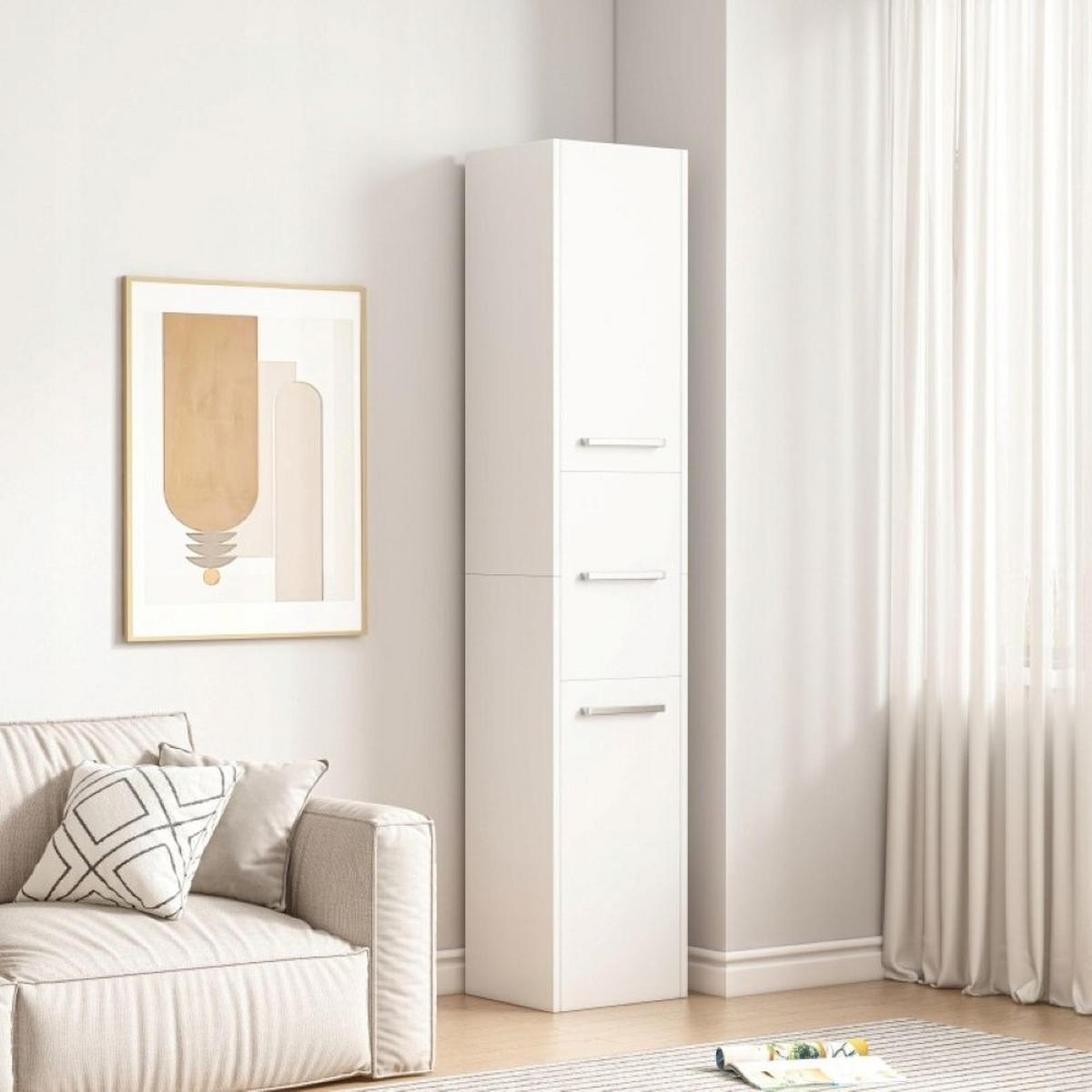 BÜCHERREGAL, weiß 30/30/170 cm - Weiß, Holzwerkstoff (114/10/35cm)